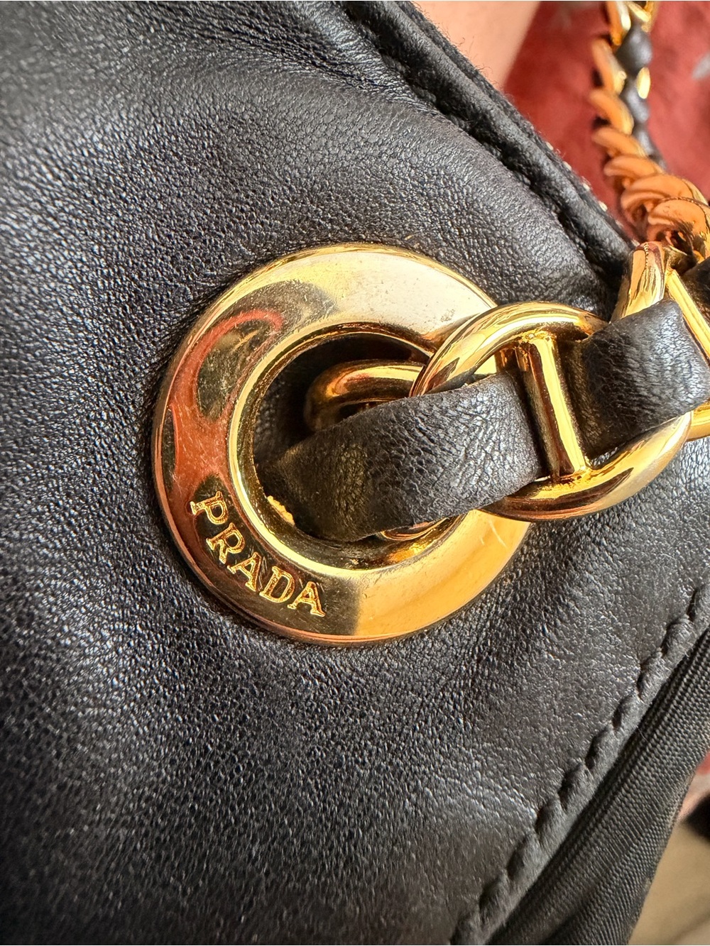 vintage Prada soft nappa leather chain shoulder bag - Picture 6 of 14
